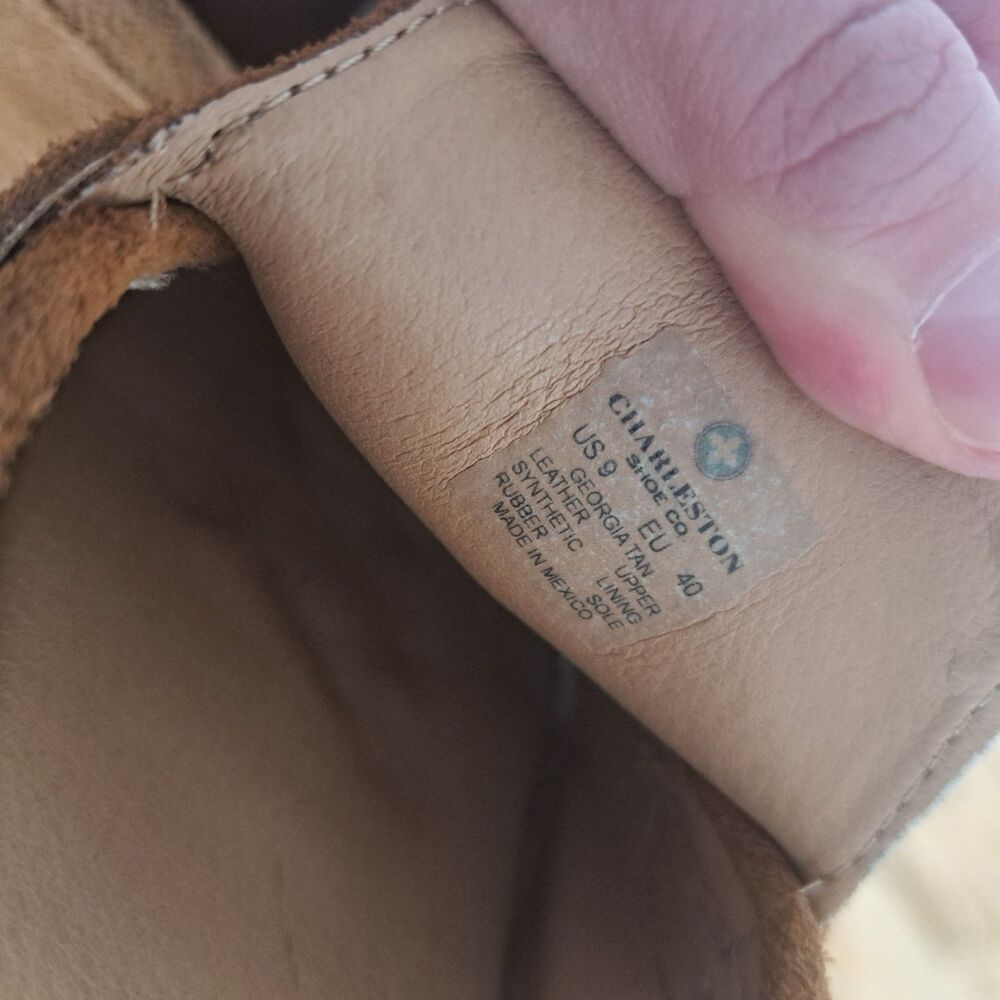 Charleston Shoe Co Size 9 Womens Brown Penny Loafers Suede Leather Casual Flats - Picture 7 of 8